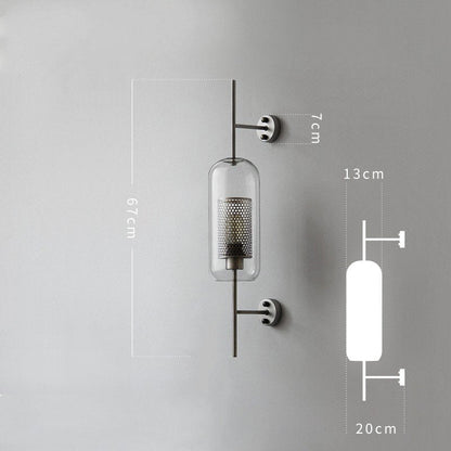 Industrial Retro Loft Wind Grid Wall Lamp - Querencian