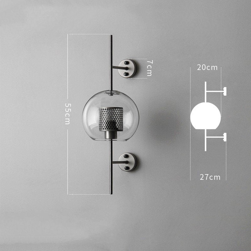 Industrial Retro Loft Wind Grid Wall Lamp - Querencian