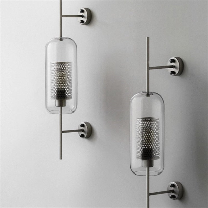Industrial Retro Loft Wind Grid Wall Lamp - Querencian