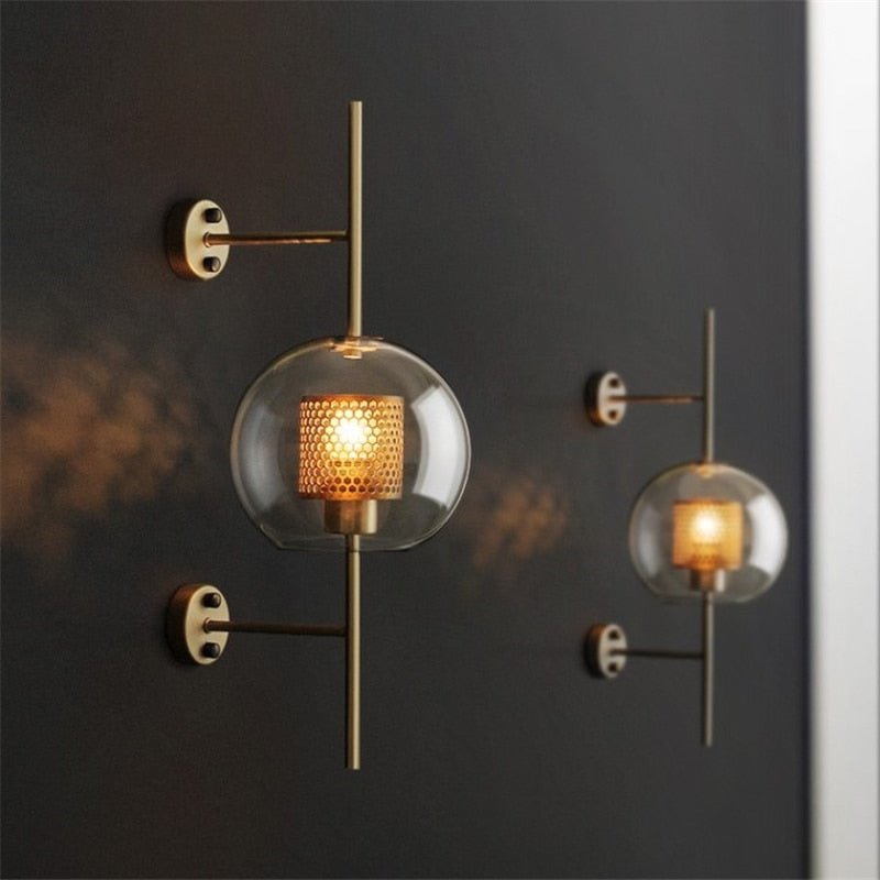 Industrial Retro Loft Wind Grid Wall Lamp - Querencian