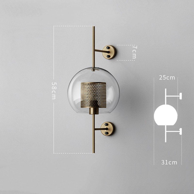 Industrial Retro Loft Wind Grid Wall Lamp - Querencian
