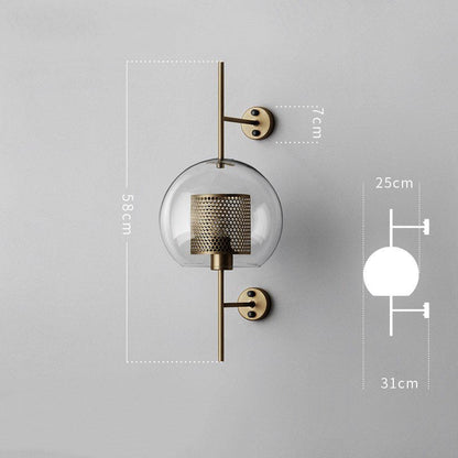 Industrial Retro Loft Wind Grid Wall Lamp - Querencian