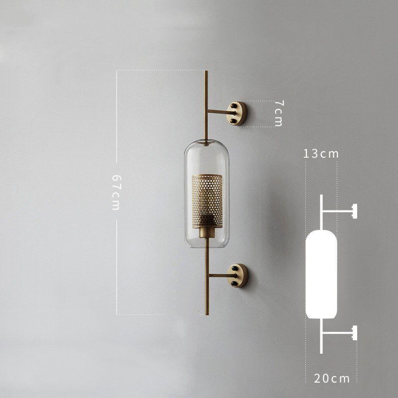Industrial Retro Loft Wind Grid Wall Lamp - Querencian