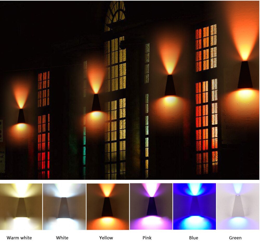 IP65 Waterproof Aluminum AC90-260V Wall Lighting - Querencian