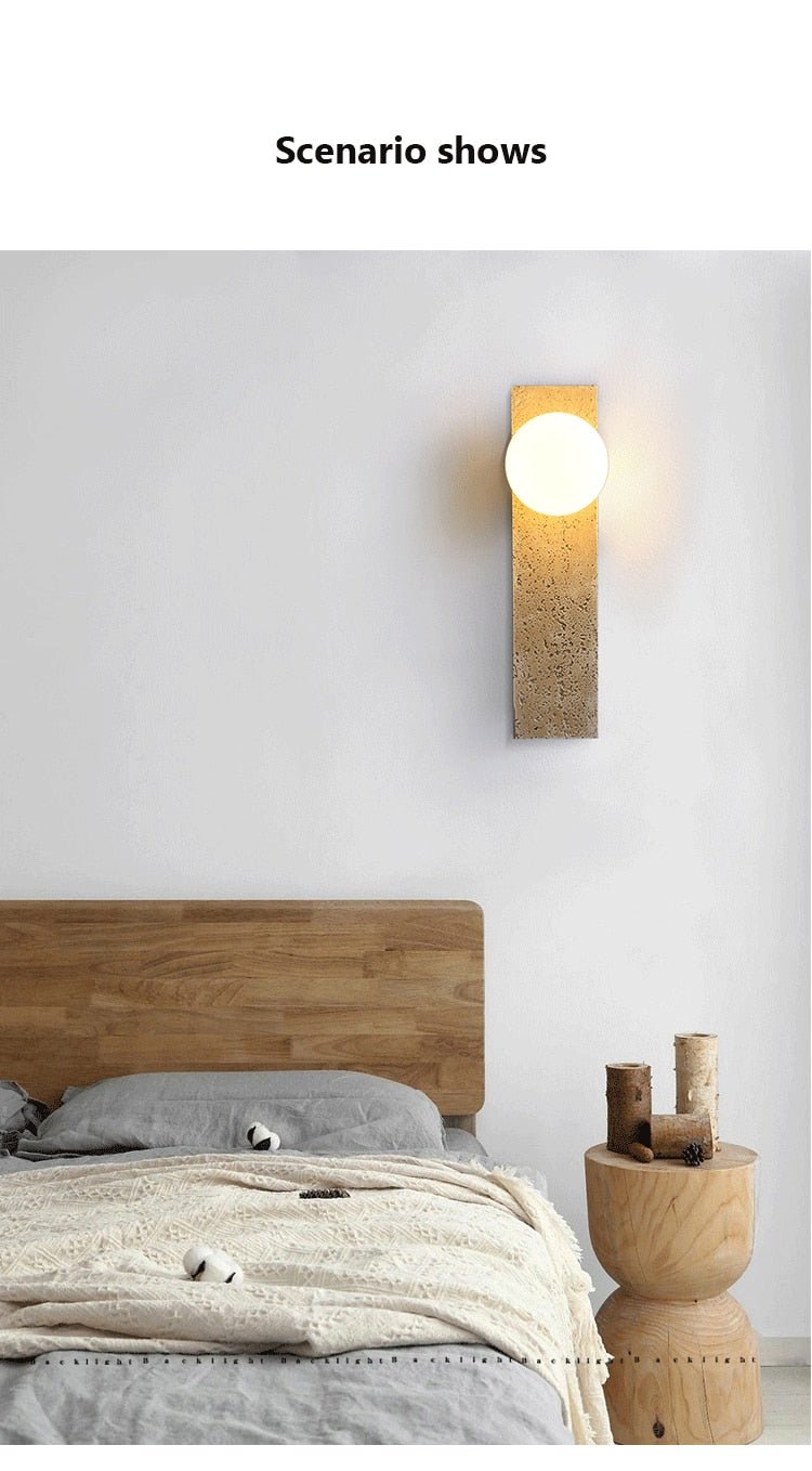 Japanese Retro Glass Resin Wall LED Lights - Querencian