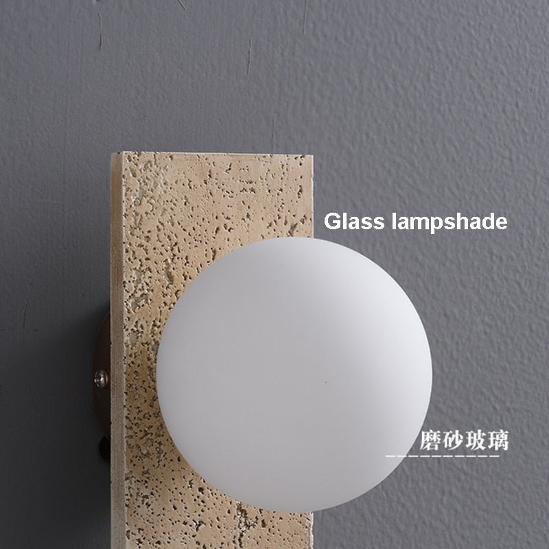 Japanese Retro Glass Resin Wall LED Lights - Querencian