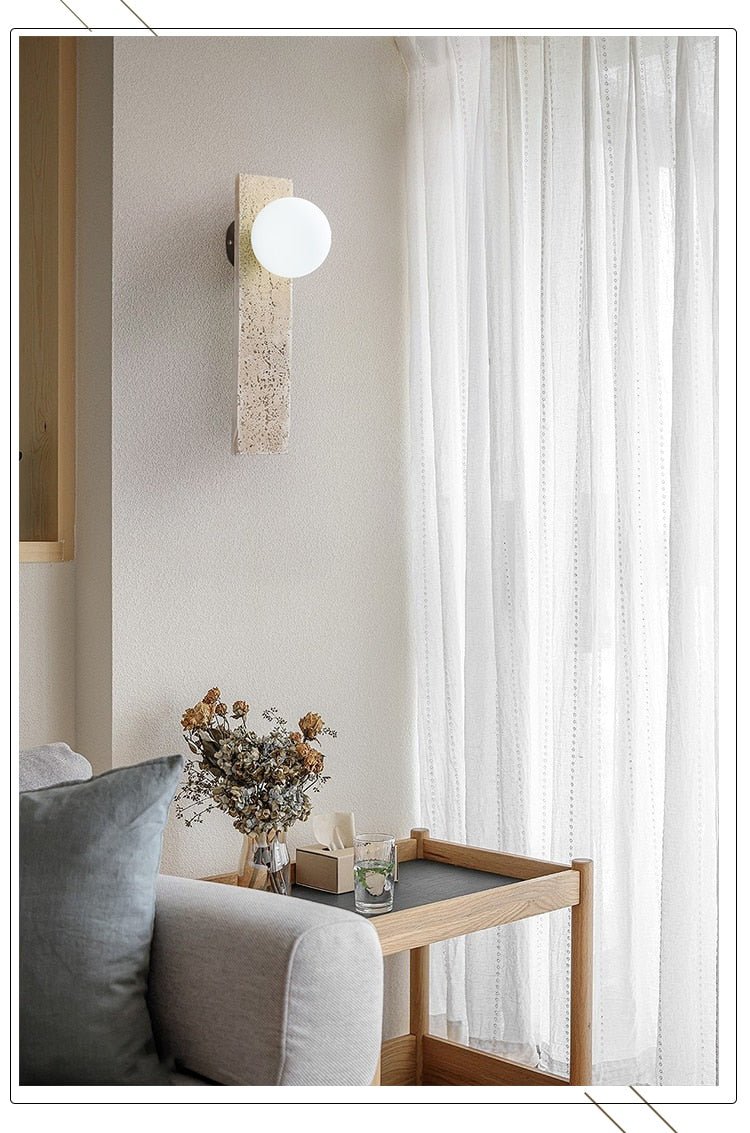Japanese Retro Glass Resin Wall LED Lights - Querencian