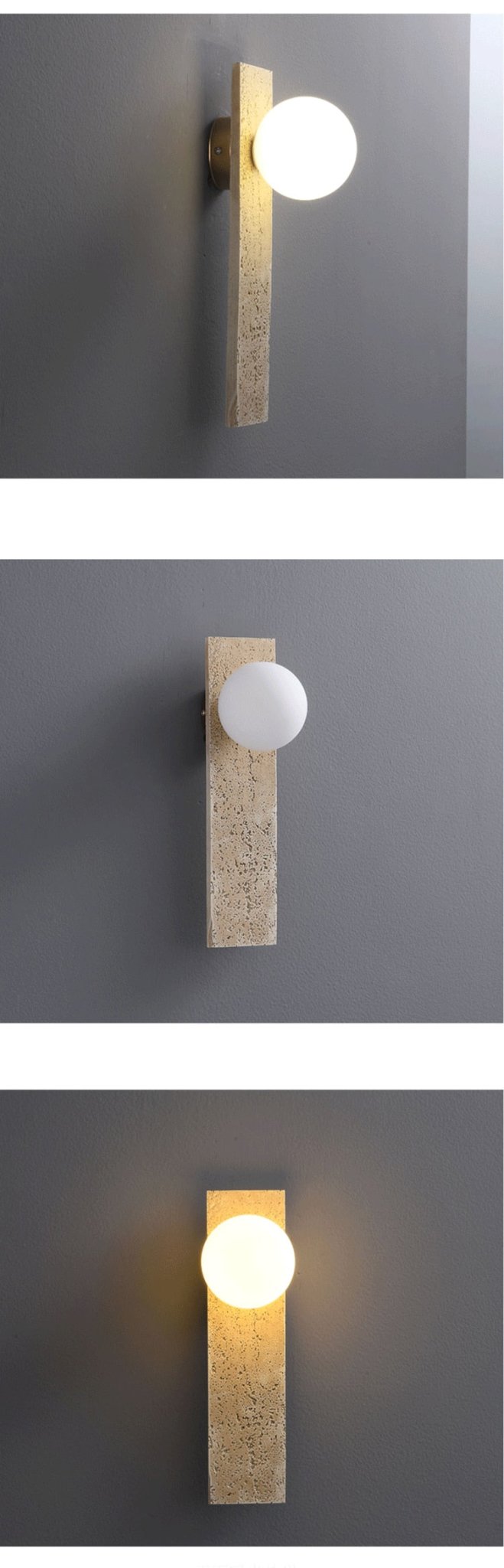 Japanese Retro Glass Resin Wall LED Lights - Querencian