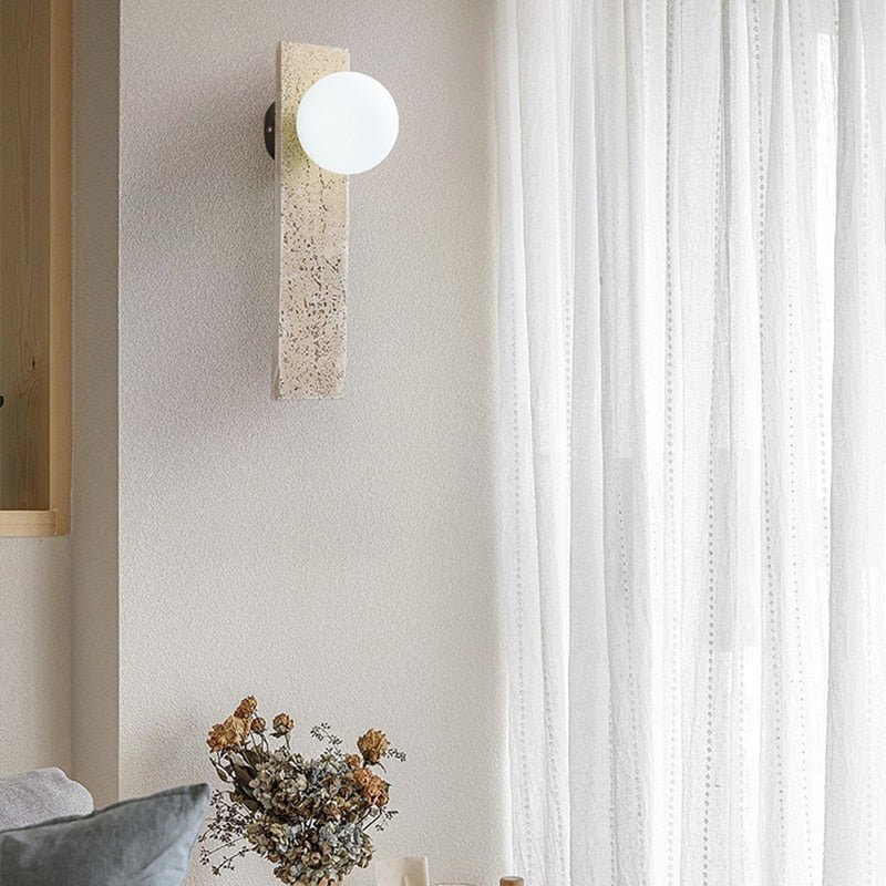 Japanese Retro Glass Resin Wall LED Lights - Querencian