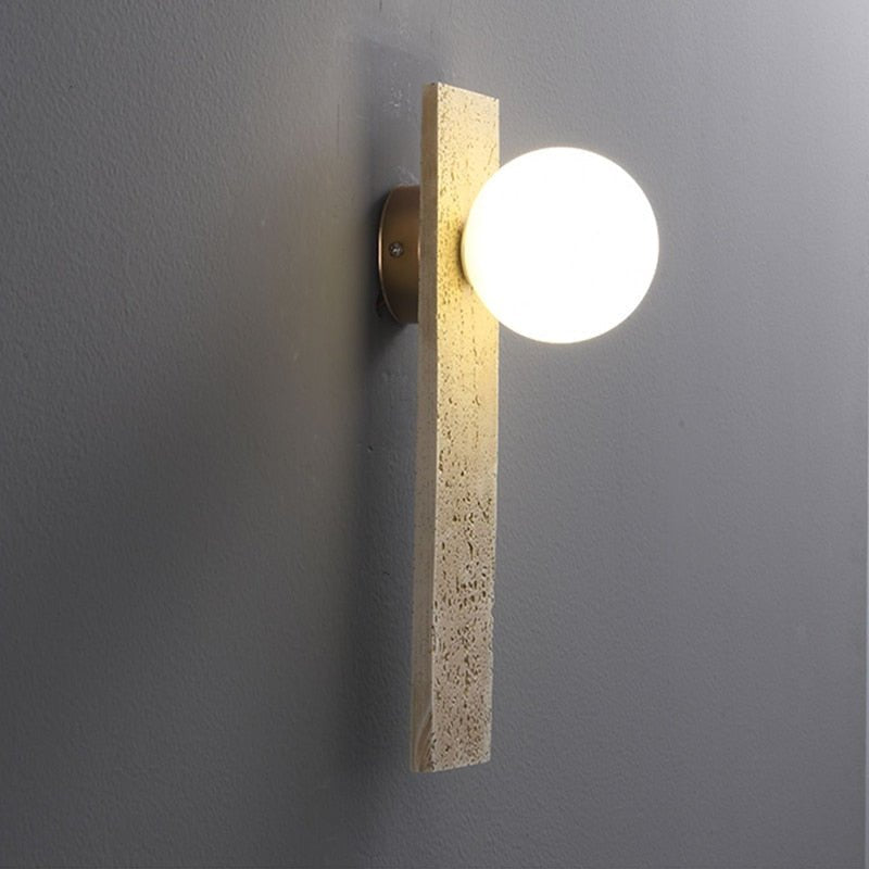 Japanese Retro Glass Resin Wall LED Lights - Querencian