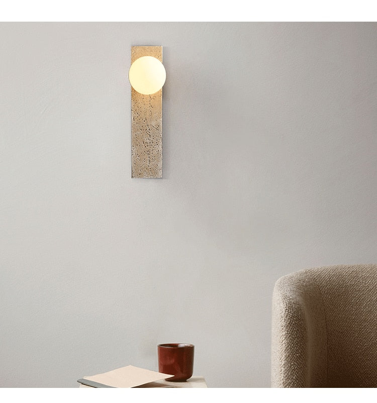 Japanese Retro Glass Resin Wall LED Lights - Querencian