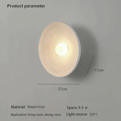 Japanese Style Retro Circle Wall Sconces Lighting - Querencian