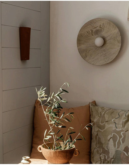 Japanese Style Retro Circle Wall Sconces Lighting - Querencian