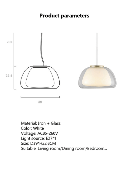 Jelly Glass INS Style Danish Pendant Lights - Querencian