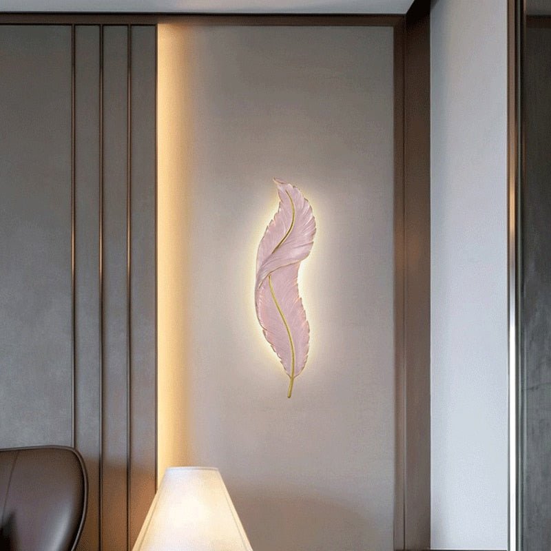 LED Feather Indoor Decorative Luxury Wall Lighting - Querencian