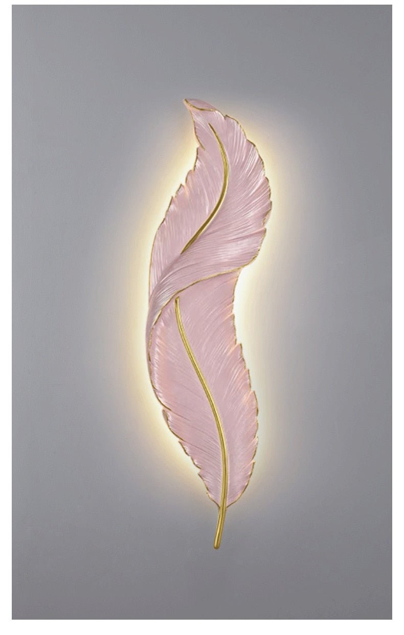 LED Feather Indoor Decorative Luxury Wall Lighting - Querencian