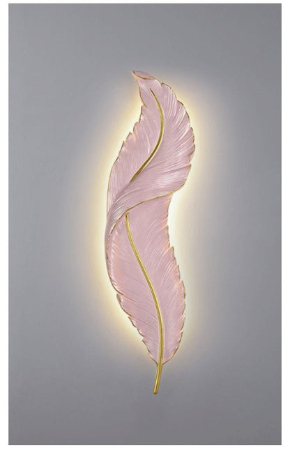 LED Feather Indoor Decorative Luxury Wall Lighting - Querencian