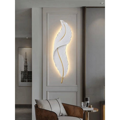 LED Feather Indoor Decorative Luxury Wall Lighting - Querencian