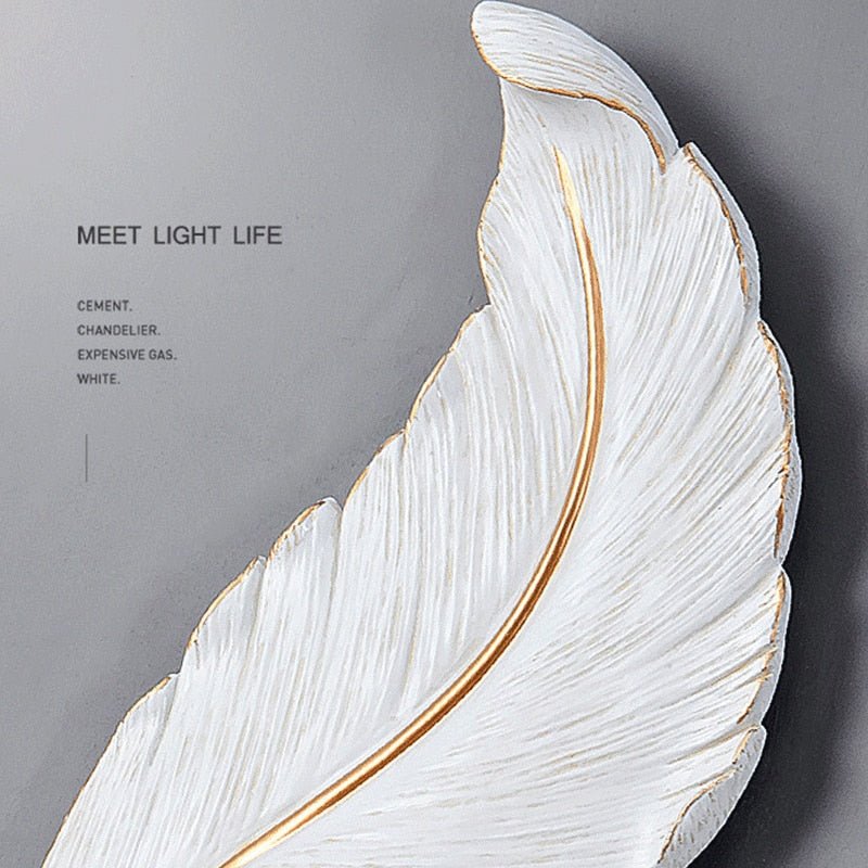 LED Feather Indoor Decorative Luxury Wall Lighting - Querencian