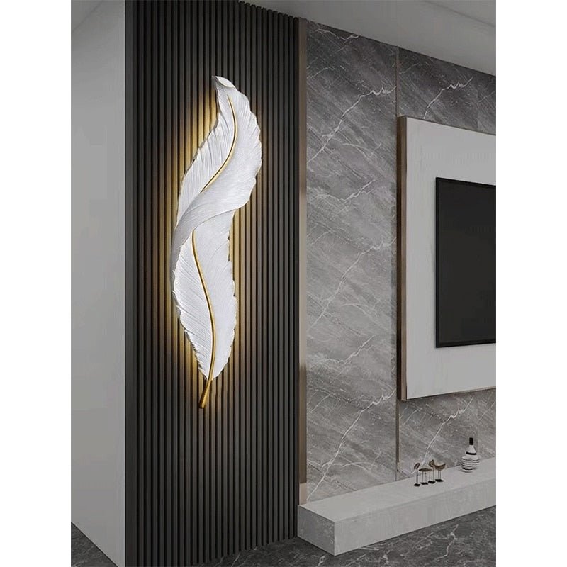 LED Feather Indoor Decorative Luxury Wall Lighting - Querencian