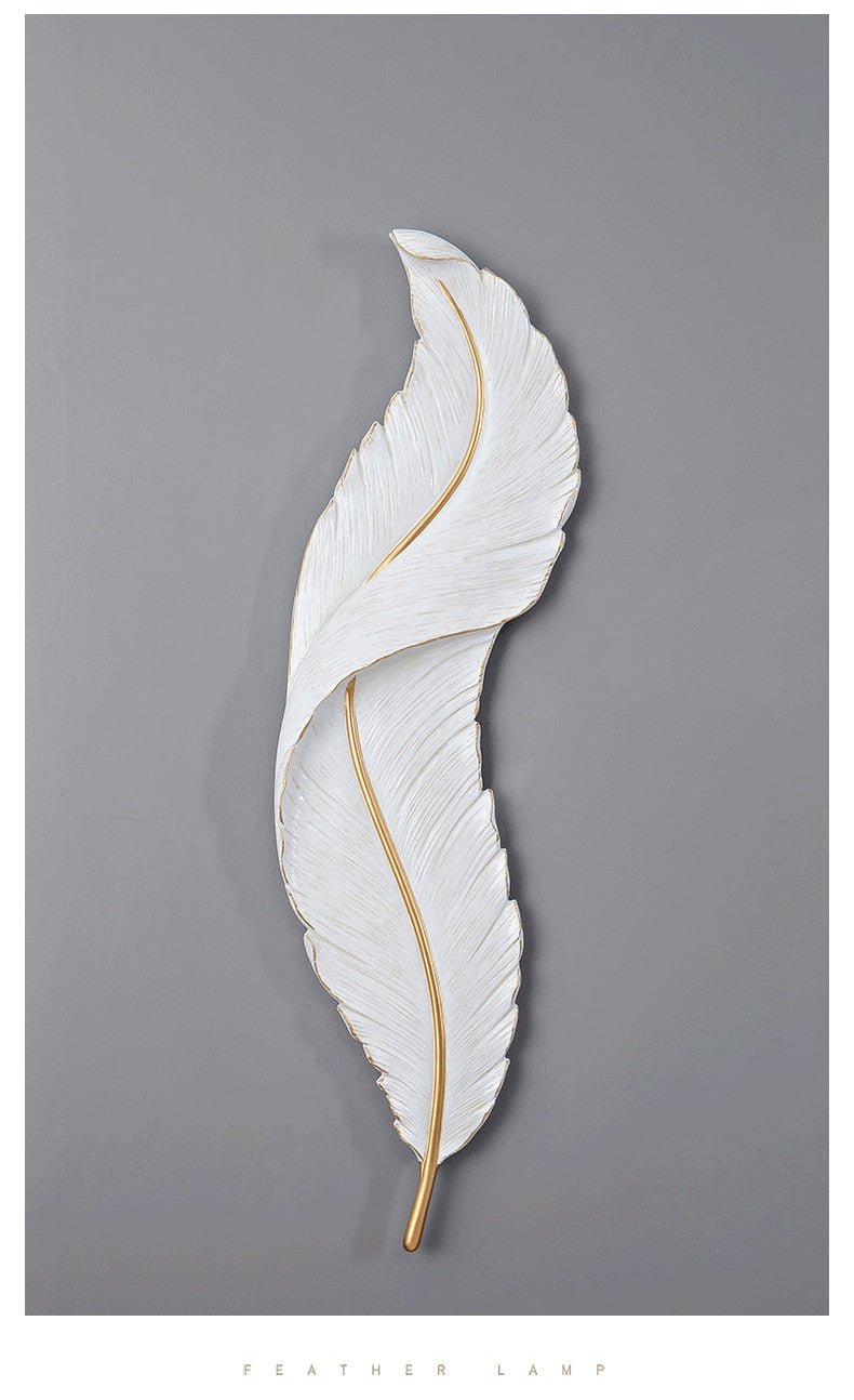 LED Feather Indoor Decorative Luxury Wall Lighting - Querencian