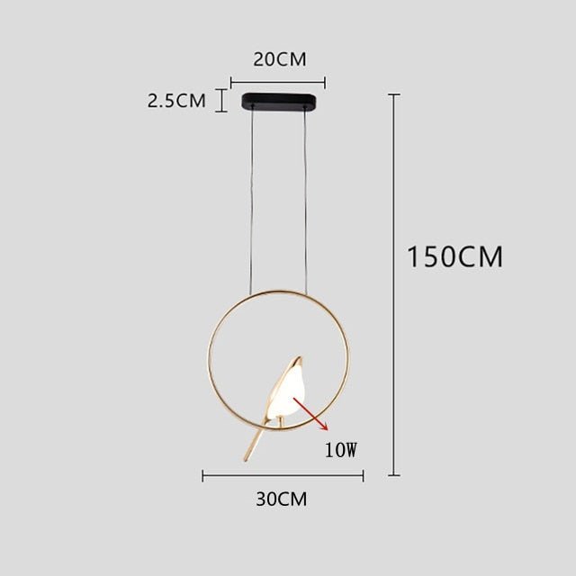 LED Magpie Bird Pendant Lights - Querencian