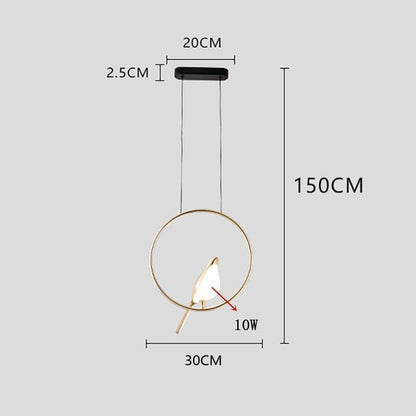 LED Magpie Bird Pendant Lights - Querencian