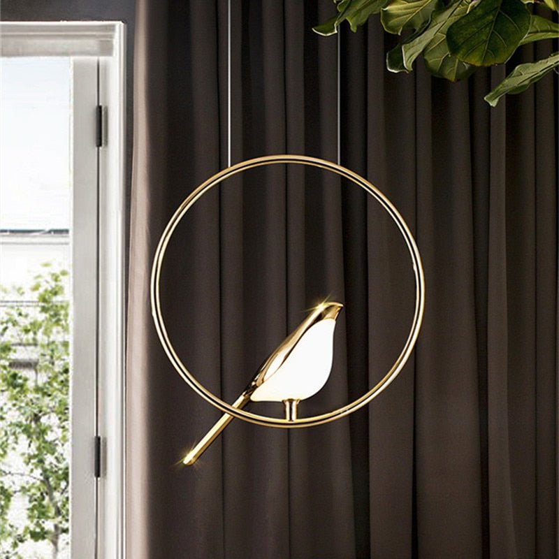 LED Magpie Bird Pendant Lights - Querencian
