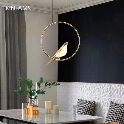 LED Magpie Bird Pendant Lights - Querencian