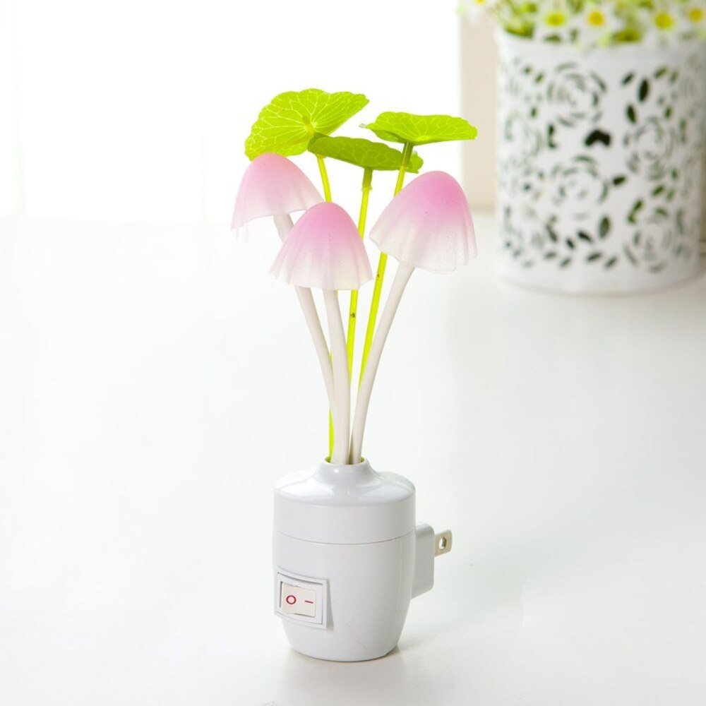 LED Mushroom US EU Plug Atmosphere Lamp - Querencian