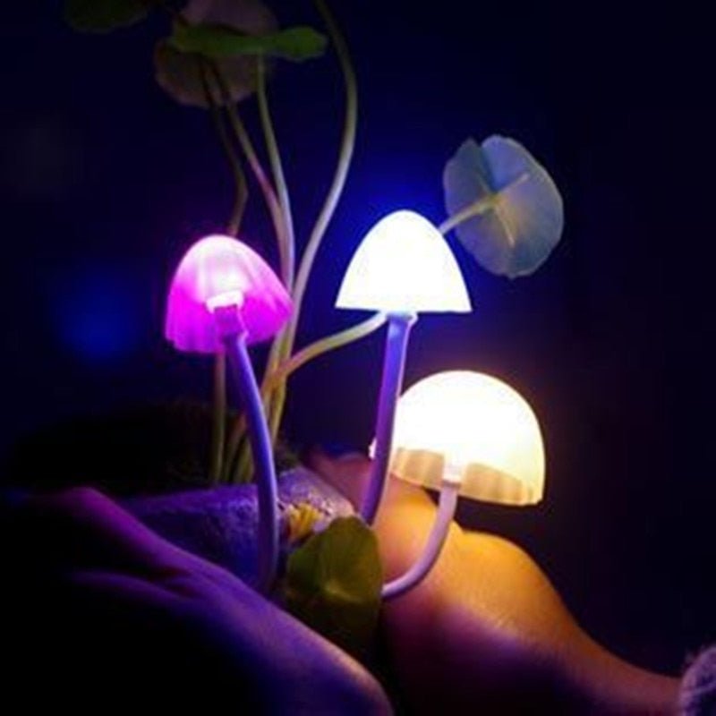 LED Mushroom US EU Plug Atmosphere Lamp - Querencian
