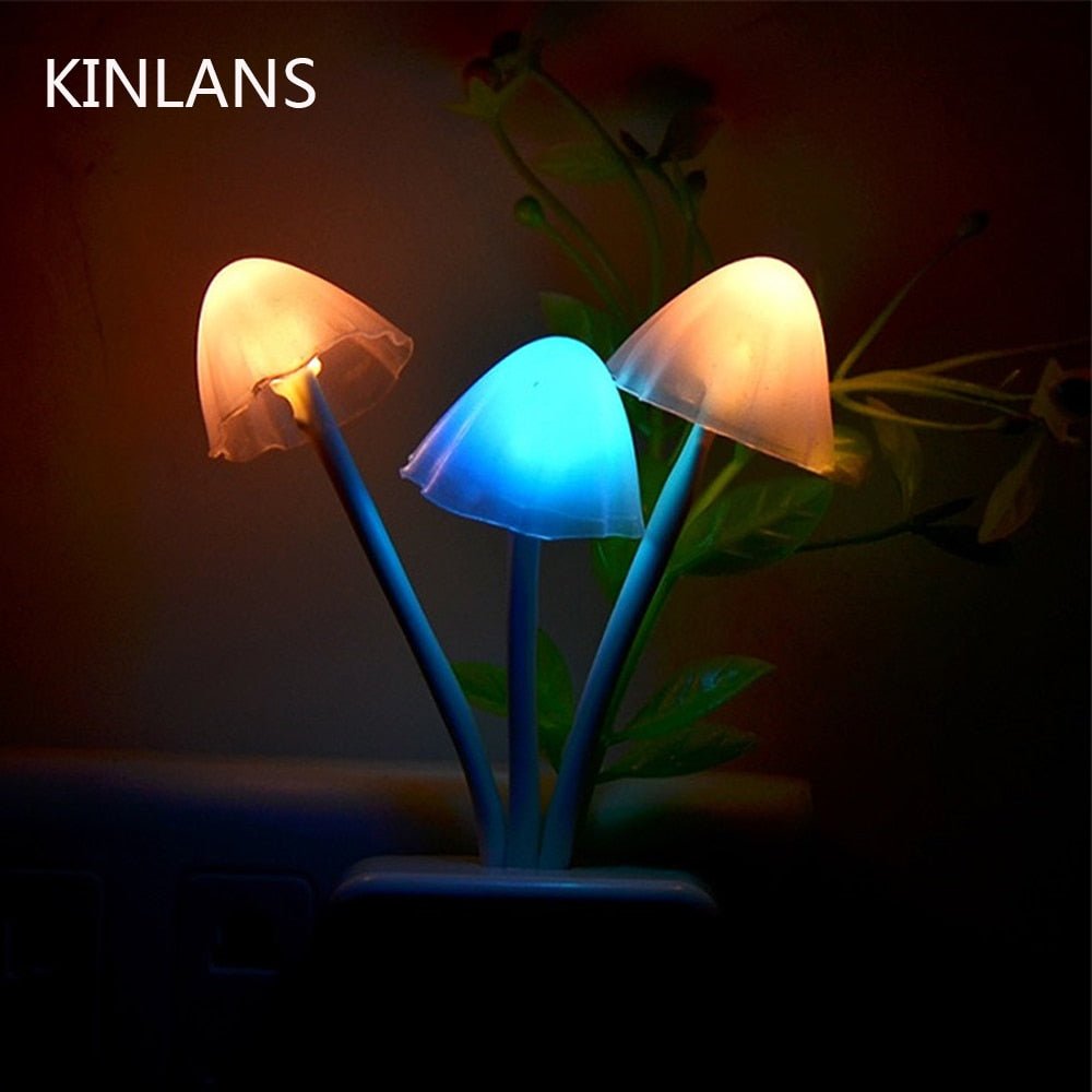 LED Mushroom US EU Plug Atmosphere Lamp - Querencian