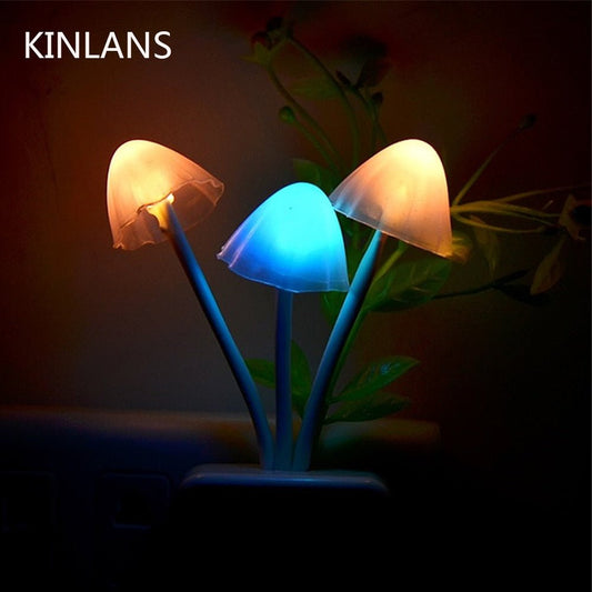 LED Mushroom US EU Plug Atmosphere Lamp - Querencian