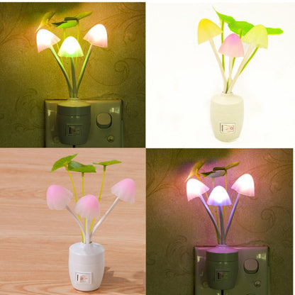 LED Mushroom US EU Plug Atmosphere Lamp - Querencian