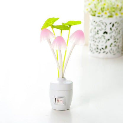 LED Mushroom US EU Plug Atmosphere Lamp - Querencian