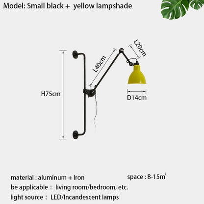 Long Arm Home Decoration Wall Light Fixture - Querencian