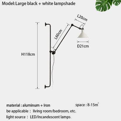 Long Arm Home Decoration Wall Light Fixture - Querencian