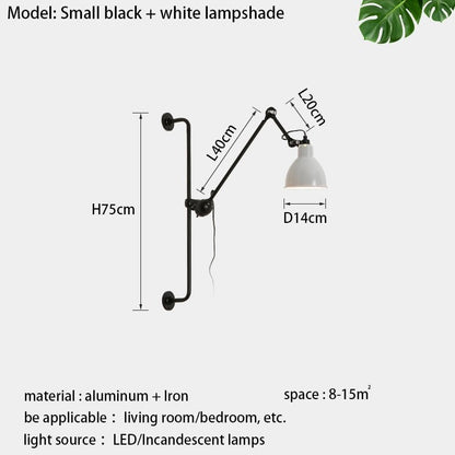 Long Arm Home Decoration Wall Light Fixture - Querencian