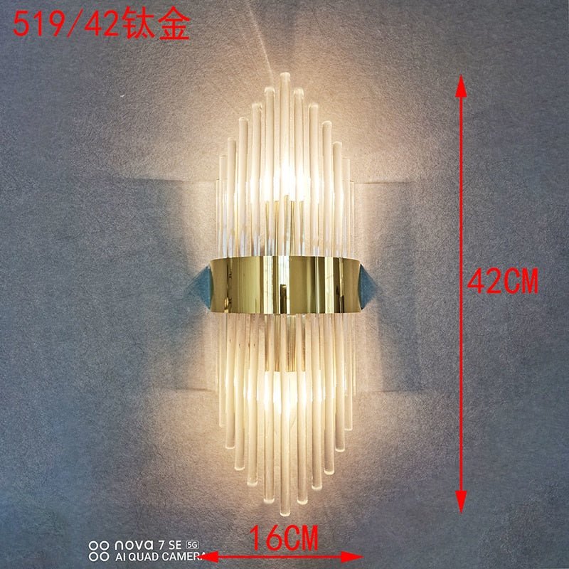 Luxury Crystal Postmodern Sconce Wall Light Fixtures - Querencian