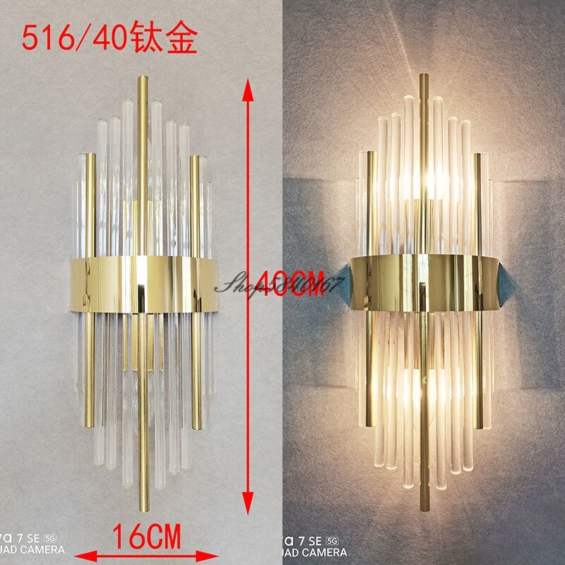 Luxury Crystal Postmodern Sconce Wall Light Fixtures - Querencian