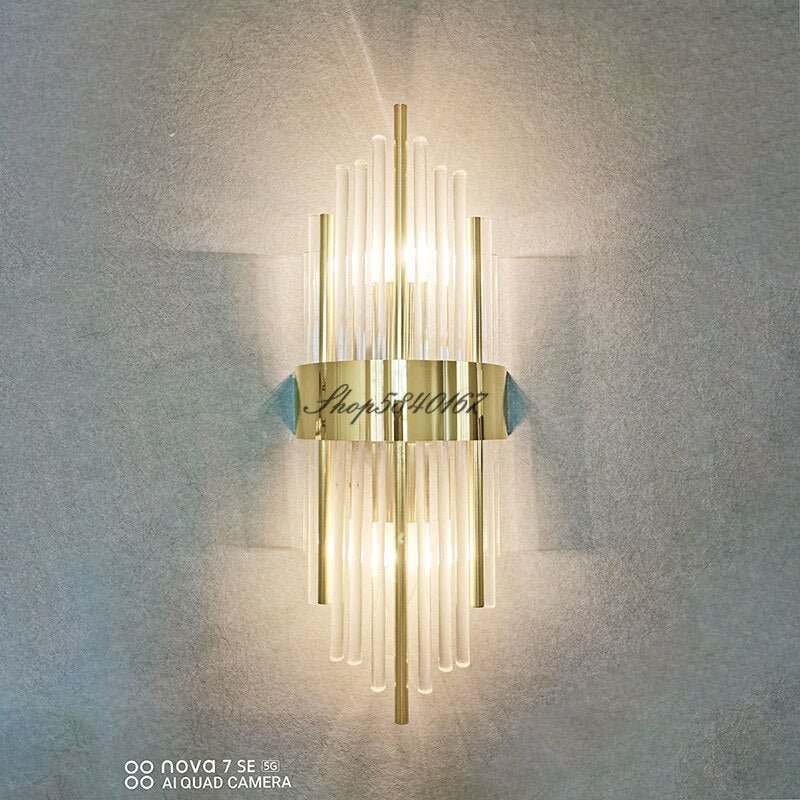 Luxury Crystal Postmodern Sconce Wall Light Fixtures - Querencian