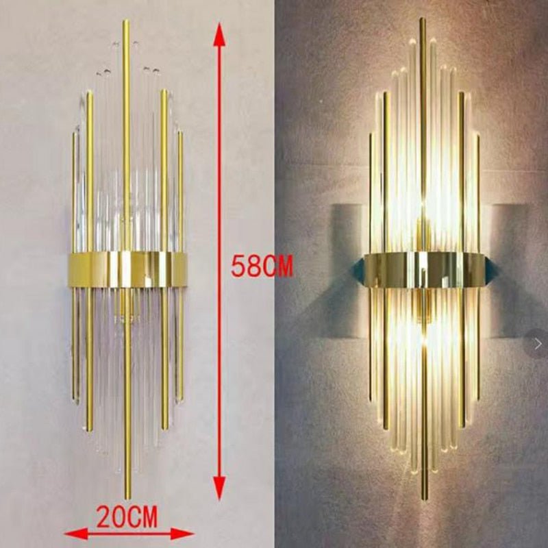Luxury Crystal Postmodern Sconce Wall Light Fixtures - Querencian
