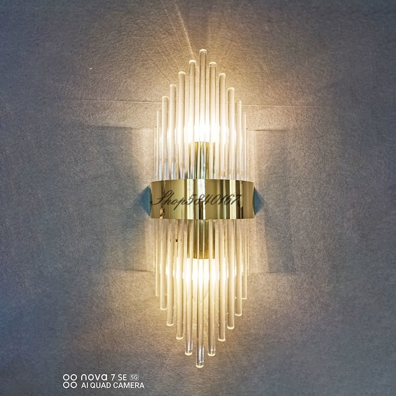 Luxury Crystal Postmodern Sconce Wall Light Fixtures - Querencian