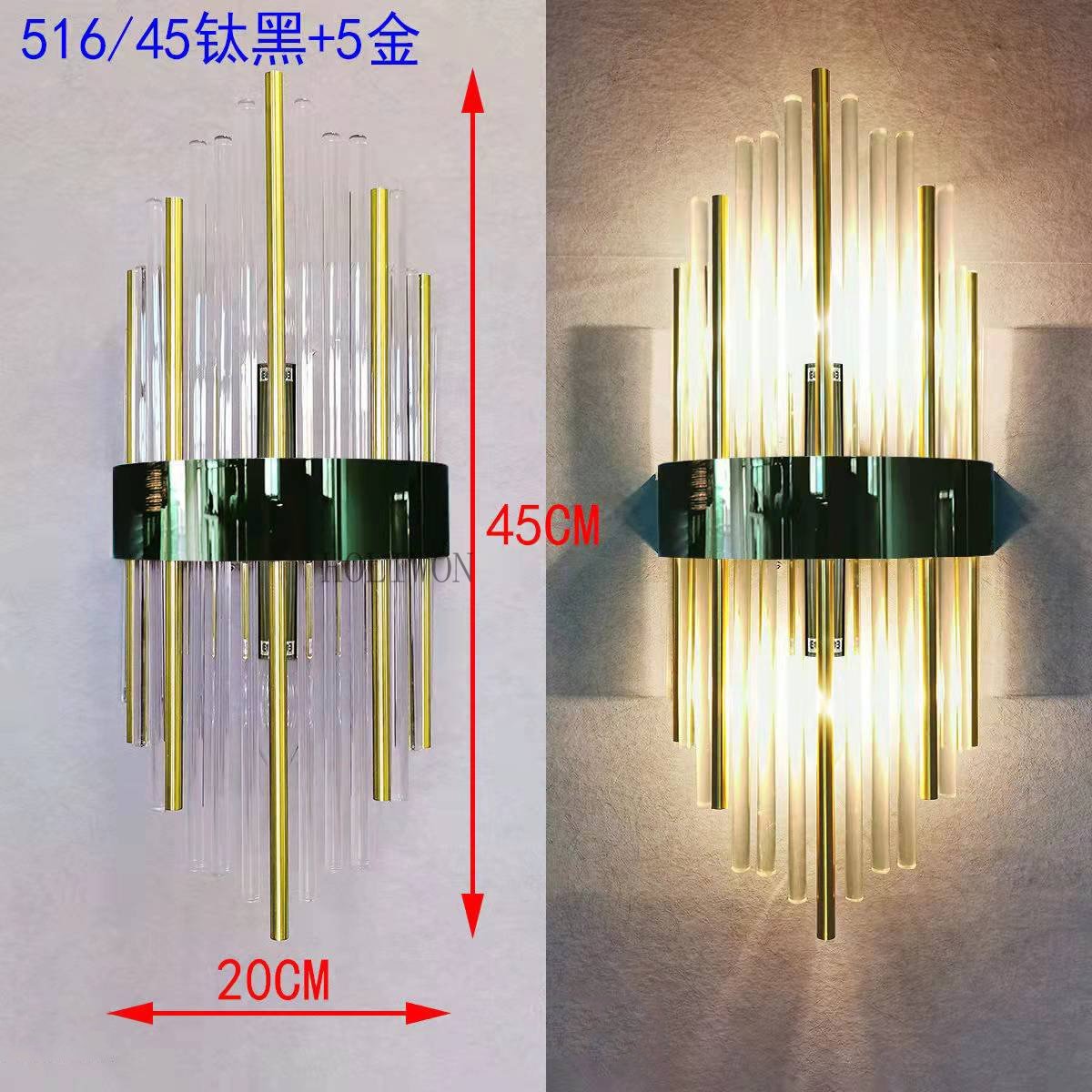 Luxury Crystal Postmodern Sconce Wall Light Fixtures - Querencian