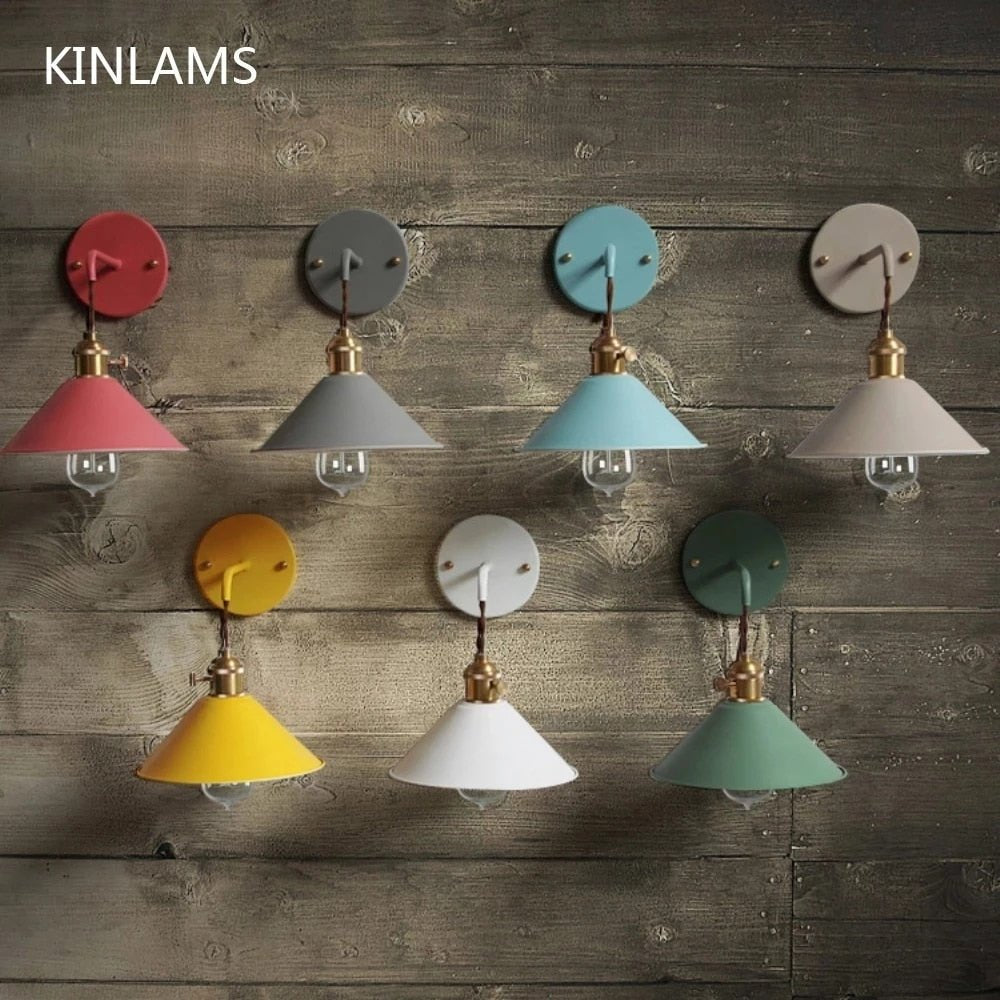 Macarons Colored Umbrella Modern Wall Light - Querencian