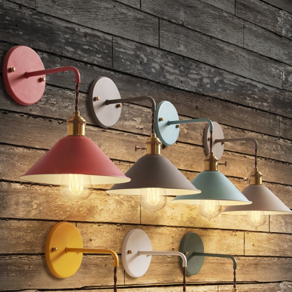 Macarons Colored Umbrella Modern Wall Light - Querencian