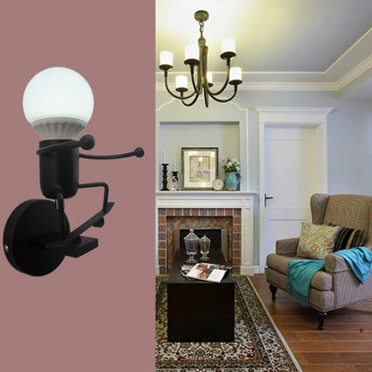 Metal Cartoon Robot Sconce Led Wall Lights - Querencian