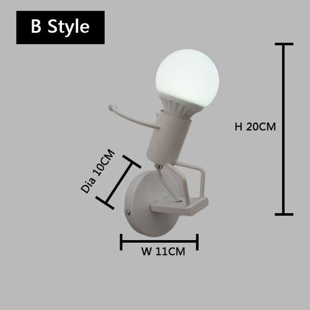 Metal Cartoon Robot Sconce Led Wall Lights - Querencian