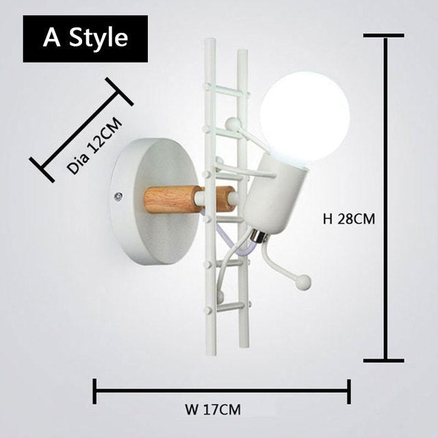 Metal Cartoon Robot Sconce Led Wall Lights - Querencian