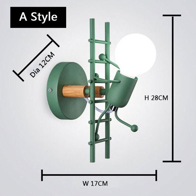 Metal Cartoon Robot Sconce Led Wall Lights - Querencian